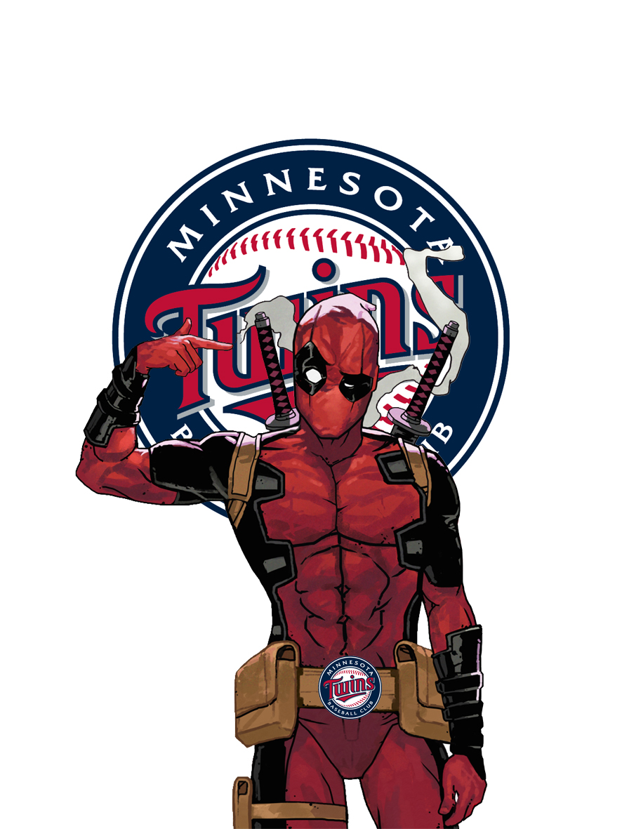 Minnesota Twins Deadpool Logo vinyl decal